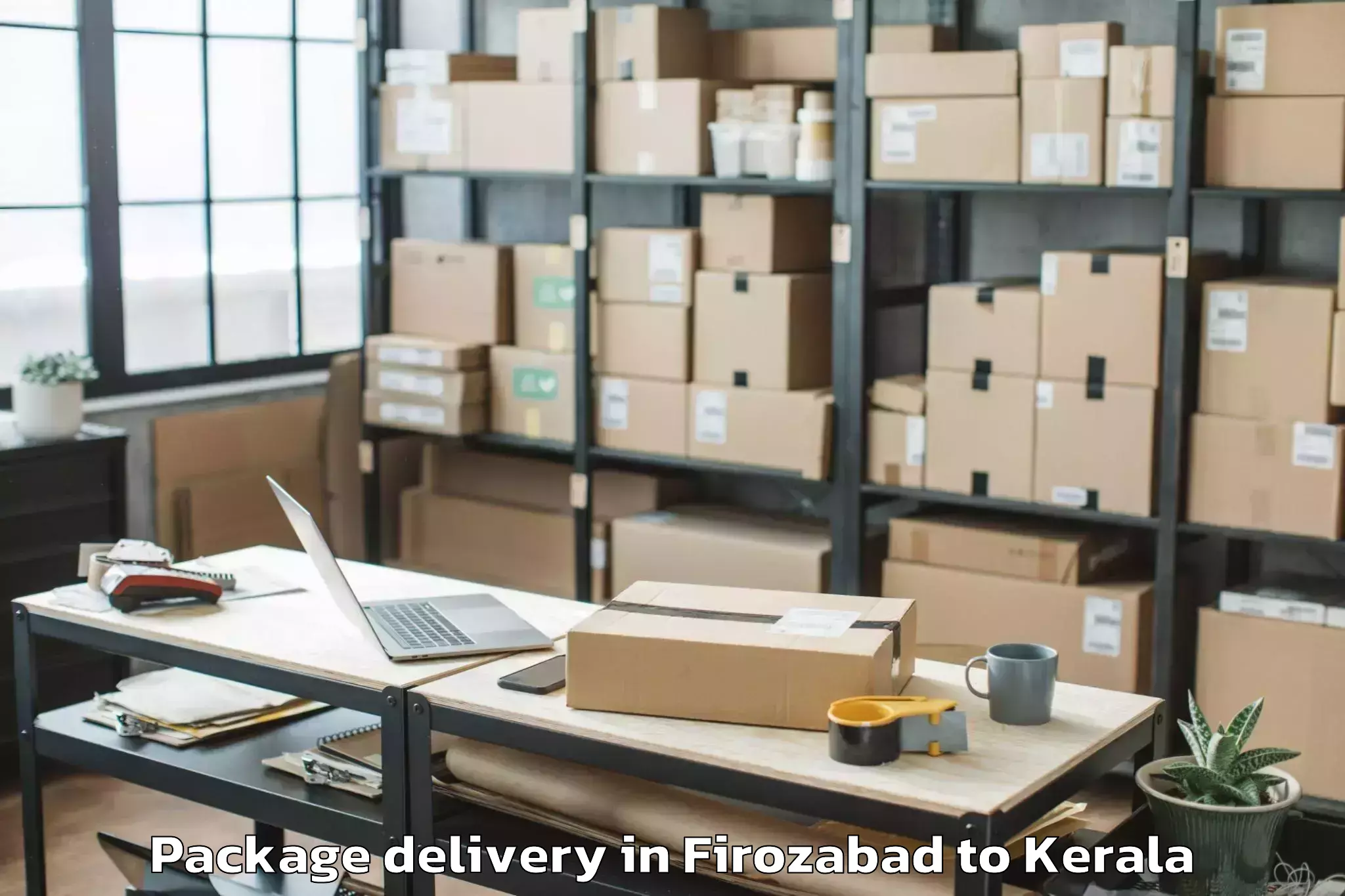 Book Firozabad to Naduvannur Package Delivery Online